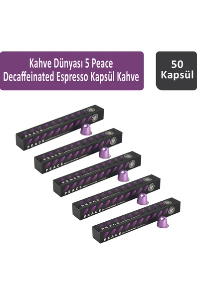 Kahve Dünyası 5 Peace Decaffeinated Espresso Kapsül Kahve 50 kapsül ürün görseli 1