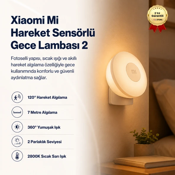 Xiaomi Mi Hareket Sensörlü Gece Lambası 2 Activated Night Light 2 ürün görseli 1