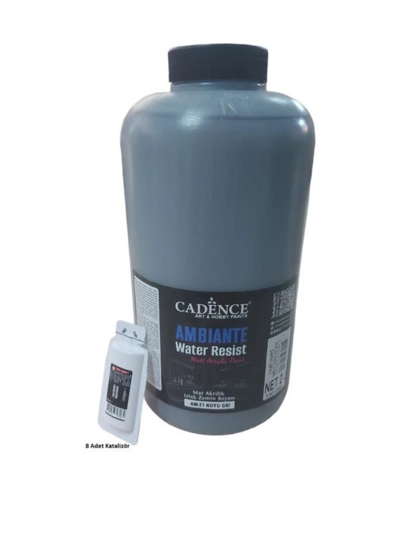 Cadence Ambiante Islak Zemin Boyası AW21 Koyu Gri 2000ML + Katalizör 80GR ürün görseli 1
