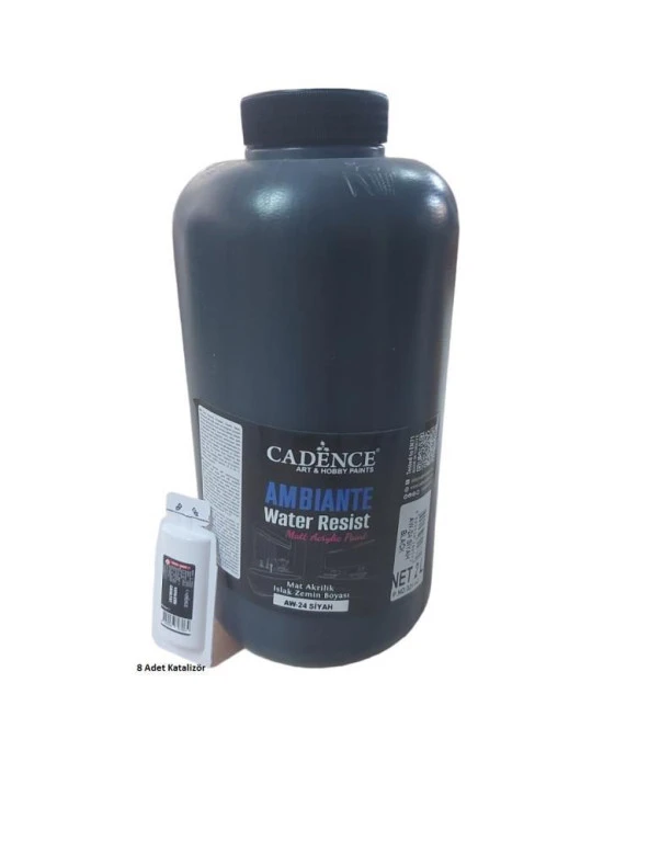Cadence Ambiante Islak Zemin Boyası AW24 Siyah 2000ML + Katalizör 80GR ürün görseli 1