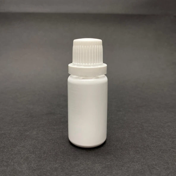 15 cc Plastik Şişe - Kilitli  Kapaklı- Mat Beyaz- x 10 Adet ürün görseli 1