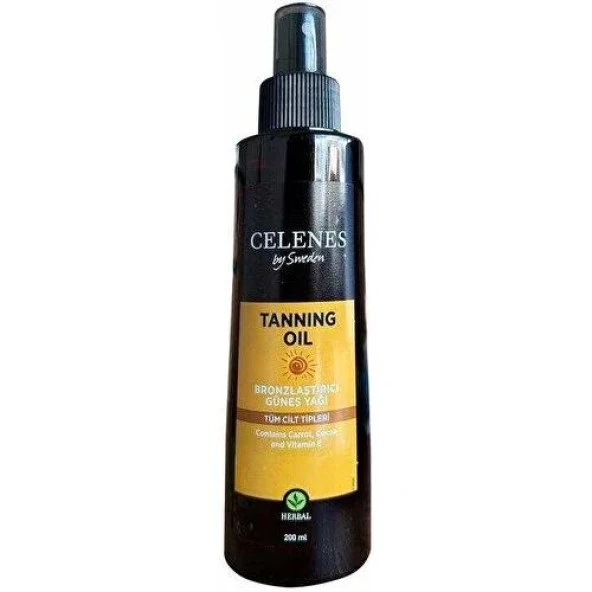 Celenes By Sweden Bronzlaştırıcı Yağ 200 ml ürün görseli 1