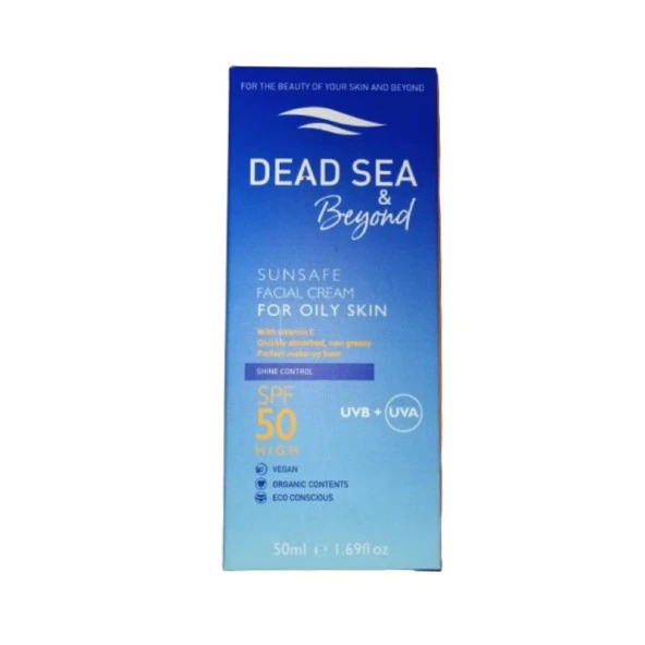 Dead Sea & Beyond Sunsafe Facial Cream For Oily Skin 50 ml Spf 50 Güneş Kremi ürün görseli 1