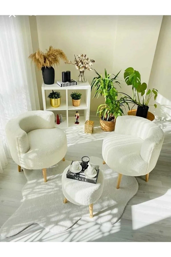 BEYLERBEYİ Köşe Takım,çay Seti Ikili Koltuk Berjer Ve Puf Takımı (SALON, BALKON, OFİS) 3 Lü Takım ürün görseli 1
