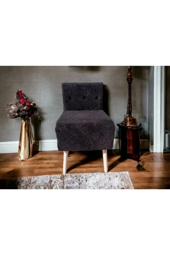 BEYLERBEYİ Rahat Oturum Alanlı Retro Gürgen Ahşap Ayaklı Beyaz welsoft Kumaş Puf Bench sandalye tabure ürün görseli 1