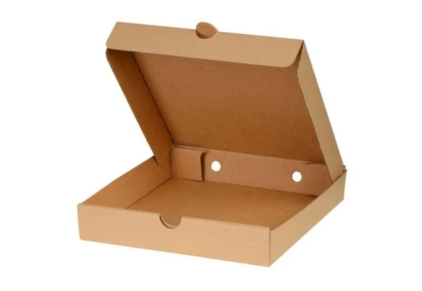 Baskılı E Dalga Kare Kıymalı Peynirli Pide Kutusu Kraft Karton - 26x26x4 Cm. - 100 Adet ürün görseli 1