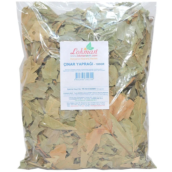 LokmanAVM Çınar Yaprağı 100 Gr Paket - Resim 2