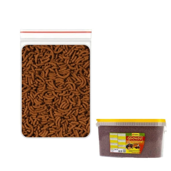 Tropical Cichlid Arowana Medium Sticks 250gr (Açık) Kilitli Poşette Gönerilir Skt :11/2027 ürün görseli 1