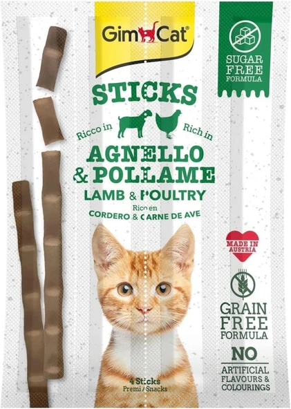 Gimcat Sticks Kuzu Etli Kedi Ödül Çubukları 4 adet - 20 gr ürün görseli 1
