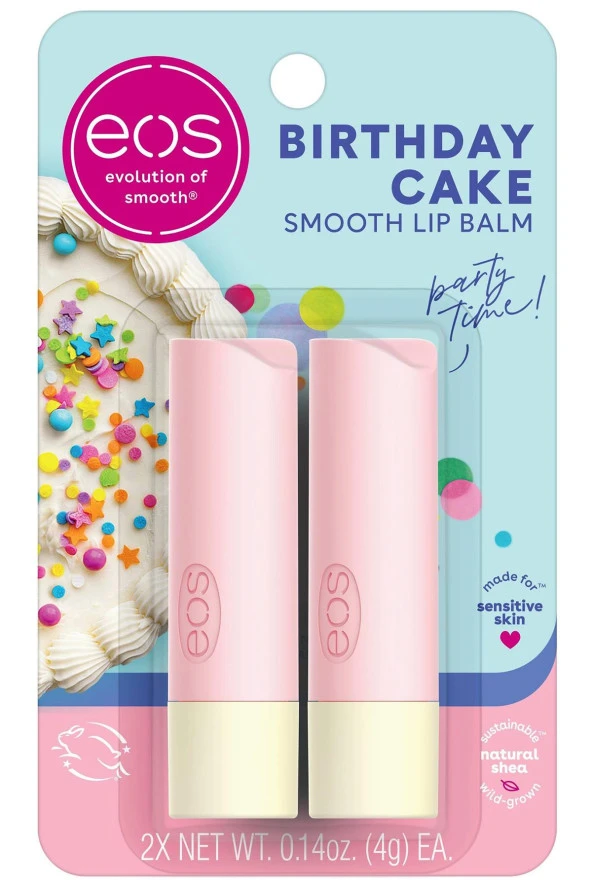 Eos Lip Balm Birthday Cake 2'li Dudak Balsamı 2x4GR ürün görseli 1