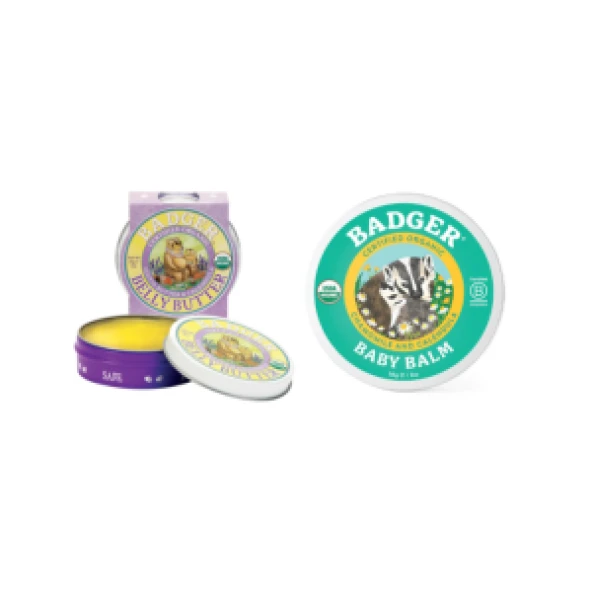 Badger Karın Bölgesi Nemlendirici Krem ve Bebek Kremi Set ürün görseli 1