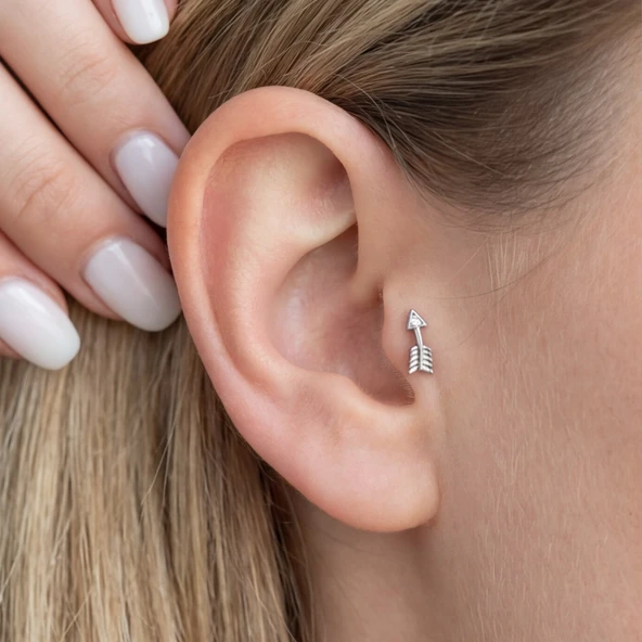 316L Çelik Ok Şekilli Piercing PRC-175 - Resim 2