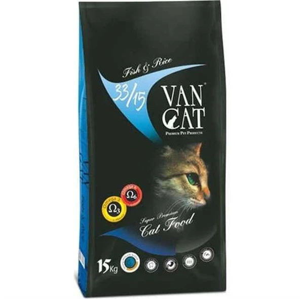 VanCat Balıklı & Pirinçli Yetişkin Kedi Maması 15 kg ürün görseli 1