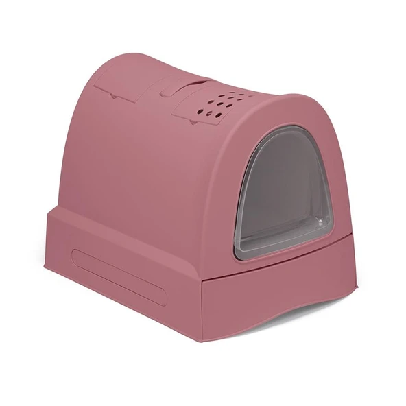 Imac Zuma Torbalı Kapalı Kedi Tuvaleti Pembe 56x40x42,5cm ürün görseli 1