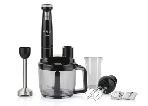 KING BODIE KKB973 KOMPLE BLENDER SET SIYAH GUMUS ürün görseli 1