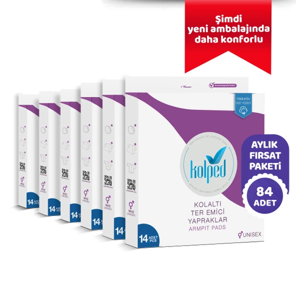 KOLPED Koltuk Altı Pedi  Ter Emici Yapraklar 84 ADET ( 6 Kutu) ürün görseli 1