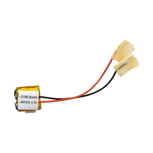 Powermaster 3.7 Volt 25 Mah Lityum Polimer Şarjlı Pil 4X10X10 mm Akıllı Saat Kulaklık Pili ürün görseli 1