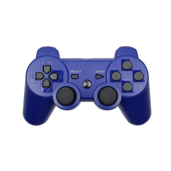 Cosmostech P3 Doubleshock PS3 Playstation 3 için Uyumlu Kablosuz Titreşimli Oyun Kolu Gamepad Joystick Controller Mavi ürün görseli 1