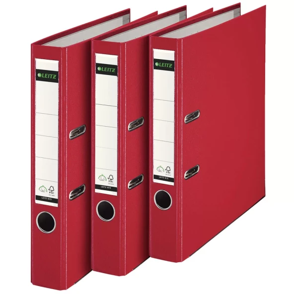 Leitz 1015 Kırmızı Dar Plastik Klasör - Resim 2