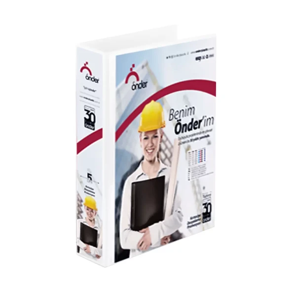 ÖNDER 2017-5 4 HALKALI D MEKANİZMALI KLASÖR A4 70mm BEYAZ ürün görseli 1