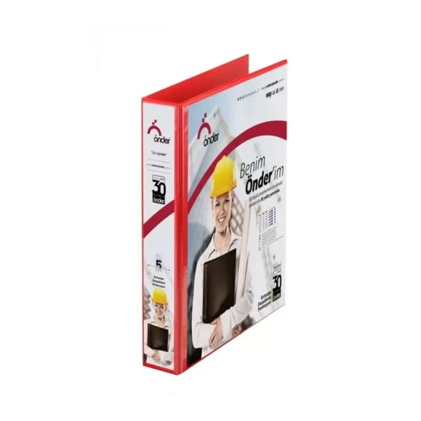 ÖNDER 2012-2 4 HALKALI D MEKANİZMALI KLASÖR A4 20mm KIRMIZI ürün görseli 1