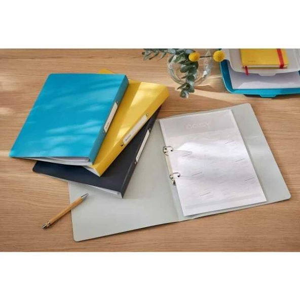 Leitz Cosy 2 Halkalı Klasör Mavi - Resim 4