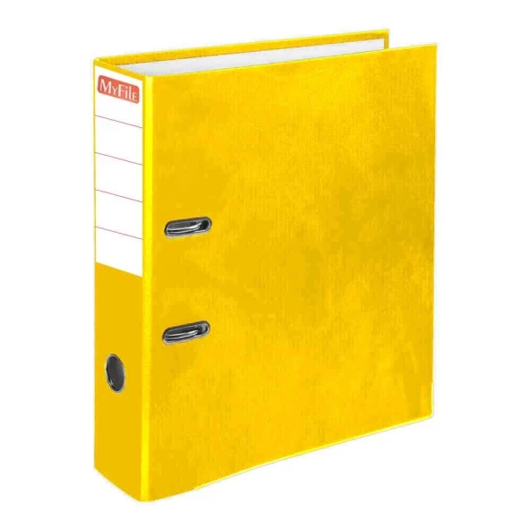 My File Geniş Plastik Klasör Sarı - Resim 2