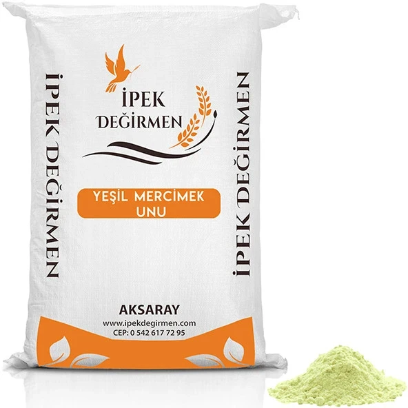 İpek Değirmen Glutensiz Yeşil Mercimek Unu 10 Kg - İşletme Boy Saf ürün görseli 1
