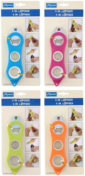 ELEGANCE ŞİŞE VE KAPAK AÇACAĞI 4 in 1 OPENER ürün görseli 1
