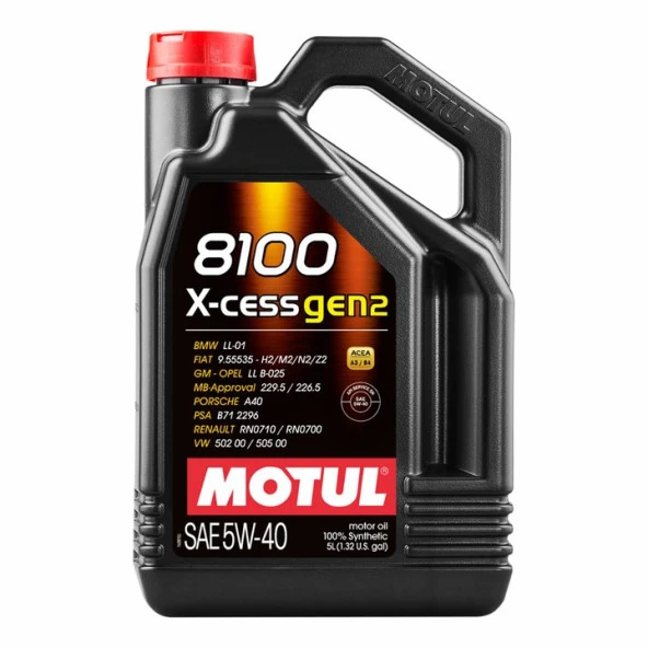 Motul 8100 X-Cess Gen2 5W40 5 Lt Motor Yağı ürün görseli 1
