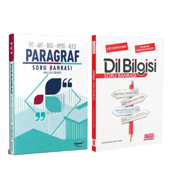 Aromat TYT AYT KPSS DGS ALES Paragraf ve AKM Dil Bilgisi Soru Bankası Seti 2 Kitap ürün görseli 1
