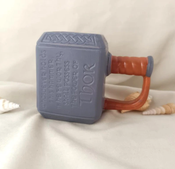 Kupa Kahve Fincanı Thor Çekiç Kupa 3D Tasarım Bardak 530 ml Su Bardağı ürün görseli 1