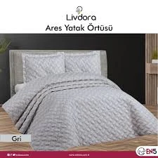 Livdora Tek Kişilik yatak Örtüsü Takımı  Ares Gri ürün görseli 1