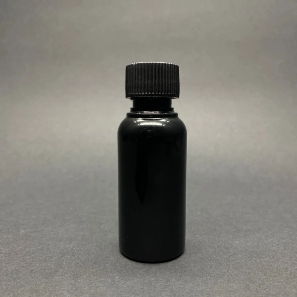 30 cc Siyah Pet Şişe Kalın - Siyah Contalı Kapaklı- 30ml Siyah Sert Plastik Şişe- x 10 Adet ürün görseli 1