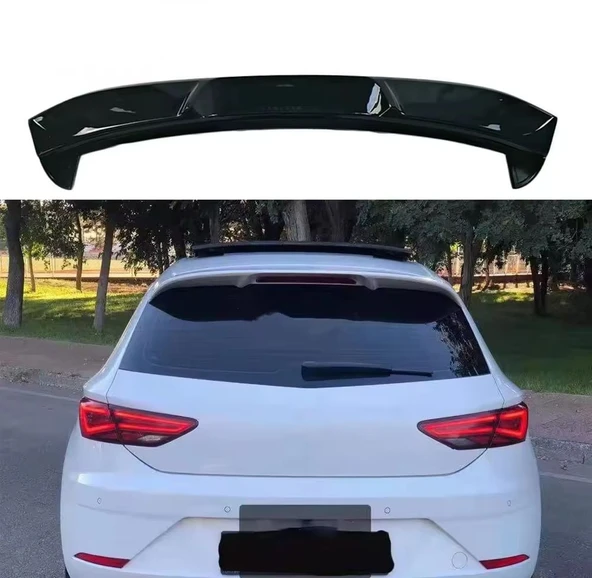 AUTOGP Seat leon bagaj üstü  spoiler siyah boyalı plastik 2013 / 2021 ürün görseli 1