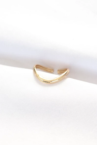 Yassı Gold Renk Ayarlanabilir Yüzük TJ-BYK3101 ürün görseli 1