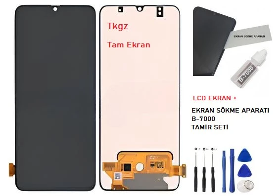 Samsung Galaxy A70 - SM-A705 Lcd Ekran Dokunmatik Orijinal Kalite + B-7000 + TAMİR SETİ ürün görseli 1