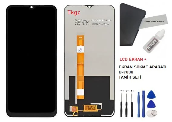 Oppo A15 Lcd Ekran Dokunmatik Orijinal Kalite + B-7000 + TAMİR SETİ ürün görseli 1