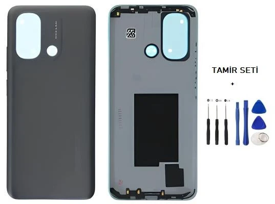 Xiaomi Redmi 12C FULL Kasa Arka Kapak Yan Tuş Takımı SİYAH - TAMİR SETİ ürün görseli 1