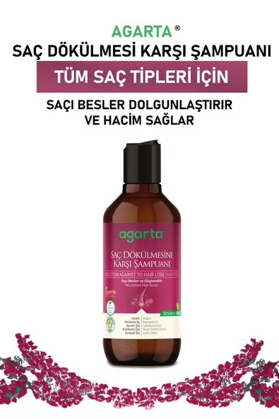 Agarta Doğal Saç Dökülmesine Karşı Şampuan 400 ml ürün görseli 1