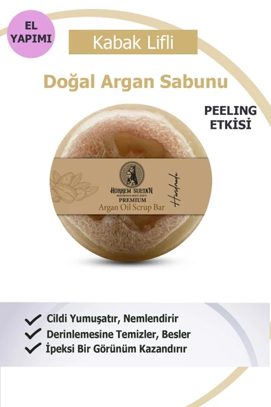Hürrem Sultan Doğal Kabak Lifli Argan Sabunu 130 Gr ürün görseli 1