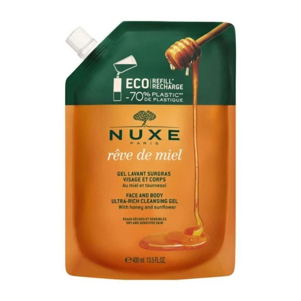 Nuxe Reve de Miel Face and Body Ultra Rich Cleansing Gel 400 ml - Refill ürün görseli 1