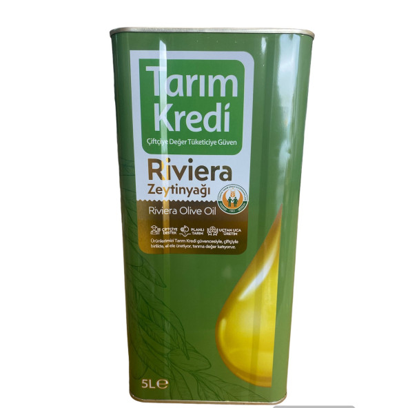Tarım Kredi Riviera Zeytinyağı 5 Litre Teneke ürün görseli 1