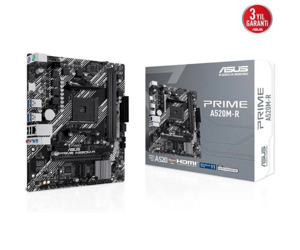 ASUS PRIME A520M-R DDR4 4600MHz mATX AM4 ürün görseli 1