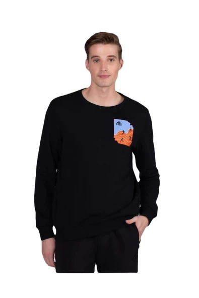 Kappa 361G7PW005 Authentic Graphik Virl Tk Erkek Sweatshirt ürün görseli 1