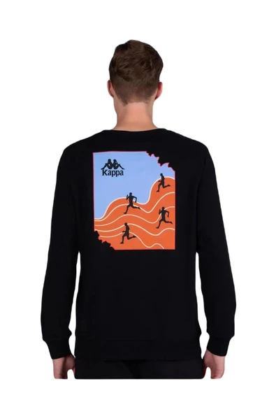 Kappa 361G7PW005 Authentic Graphik Virl Tk Erkek Sweatshirt - Resim 4
