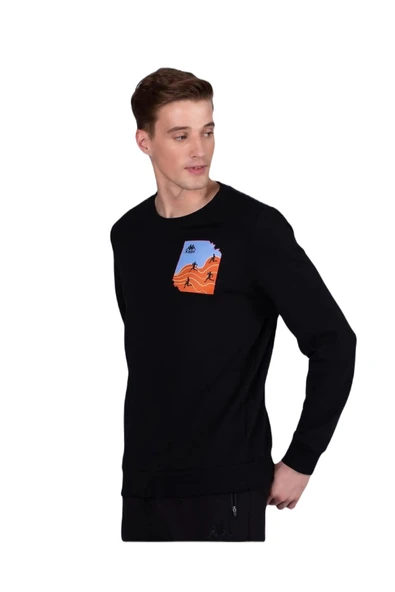 Kappa 361G7PW005 Authentic Graphik Virl Tk Erkek Sweatshirt - Resim 2
