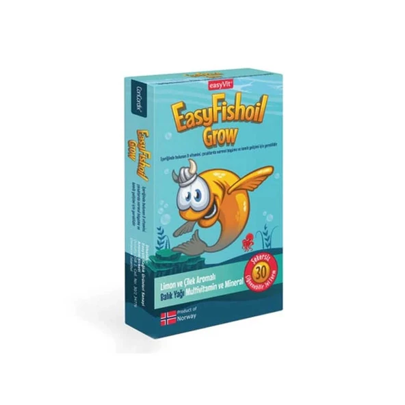 EasyFishoil Grow 30 Şekersiz Çiğnenebilir Jel Form ürün görseli 1