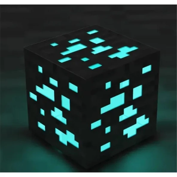 Minecraft Maden Lambası Turkuaz Şarjlı Kablosuz ürün görseli 1