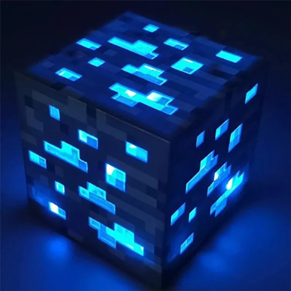 Minecraft Maden Lambası Mavi Şarjlı Kablosuz ürün görseli 1